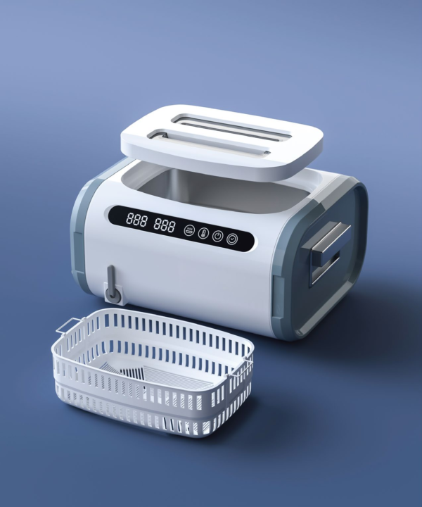 M9E101 compact 3L 48kHz ultrasonic cleaner with touch control and drain valve