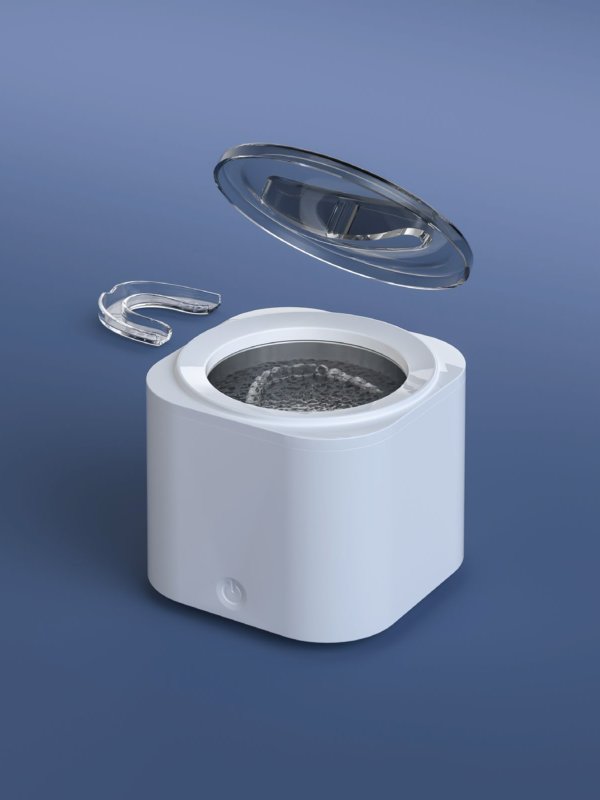 M9D1201 Ultrasonic Retainer Cleaner M9D1201 48kHz ultrasonic retainer cleaner with clear aligner