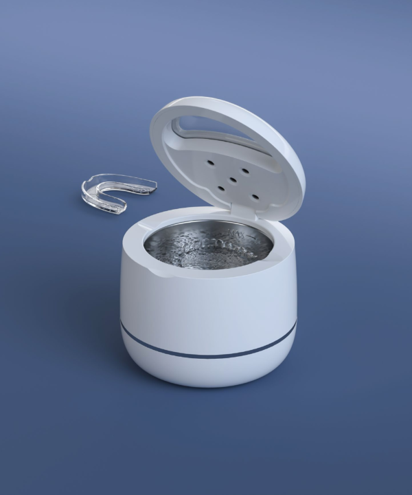 Ultrasonic cleaner for retainers, dental pod cleaner for dentures and dental appliances