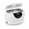 2.5L heated ultrasonic cleaner with open lid and cleaning basket