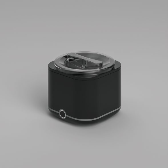 Black 48kHz ultrasonic retainer cleaner for aligners, dentures and mouthguards