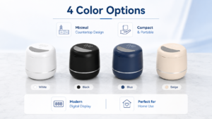 Ultrasonic retainer cleaner in white, black, blue and beige