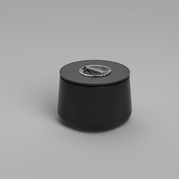 Black ultrasonic denture cleaner for retainers and night guards