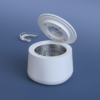 Ultrasonic retainer cleaning machine with open lid and stainless steel tank