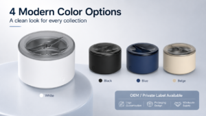 M9C5101 ultrasonic retainer cleaner in white black blue and beige