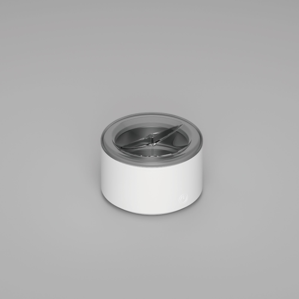 White Rechargeable Retainer Cleaner White M9C5101 rechargeable ultrasonic retainer cleaner with transparent lid