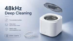 M9D1201 48kHz ultrasonic retainer cleaner for deep cleaning