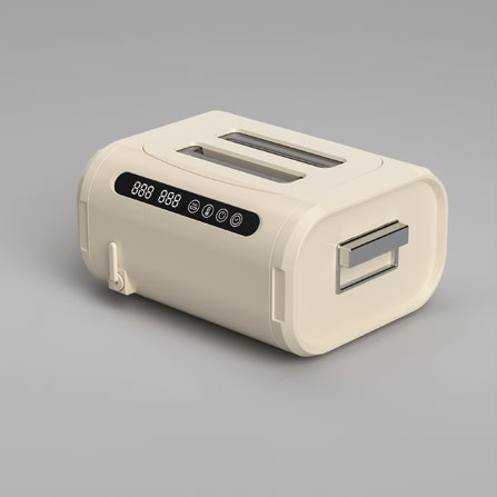 Beige M9E101 ultrasonic cleaner for jewelry, glasses and small items
