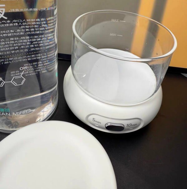 Portable ultrasonic retainer cleaner with transparent glass tank real product photo