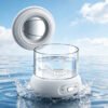 Portable ultrasonic retainer cleaner with 240ml glass tank for aligners and dentures