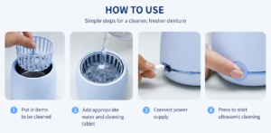 How to use the ZX-530 ultrasonic denture and retainer cleaner