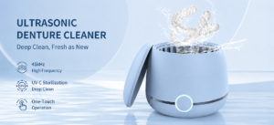 ZX-530 ultrasonic denture cleaner with UV-C lid and 45kHz cleaning