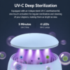 ZX-530 UV-C ultrasonic denture cleaner with four UV-C LEDs