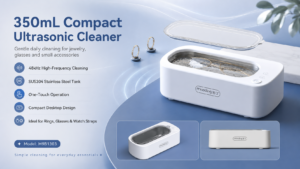 M9B1303 350mL ultrasonic jewelry cleaner for home use with 48kHz cleaning
