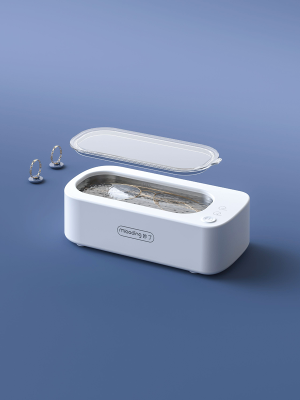 M9B1303 350mL ultrasonic jewelry cleaner with open lid for home use