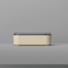 Beige M9B1301 Ultrasonic Cleaner Side View beige M9B1301 compact ultrasonic cleaner side view