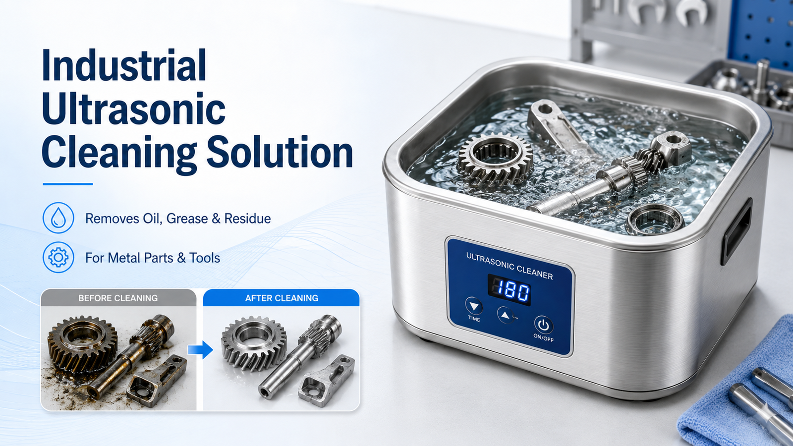 industrial ultrasonic cleaning solution for removing oil grease from metal parts