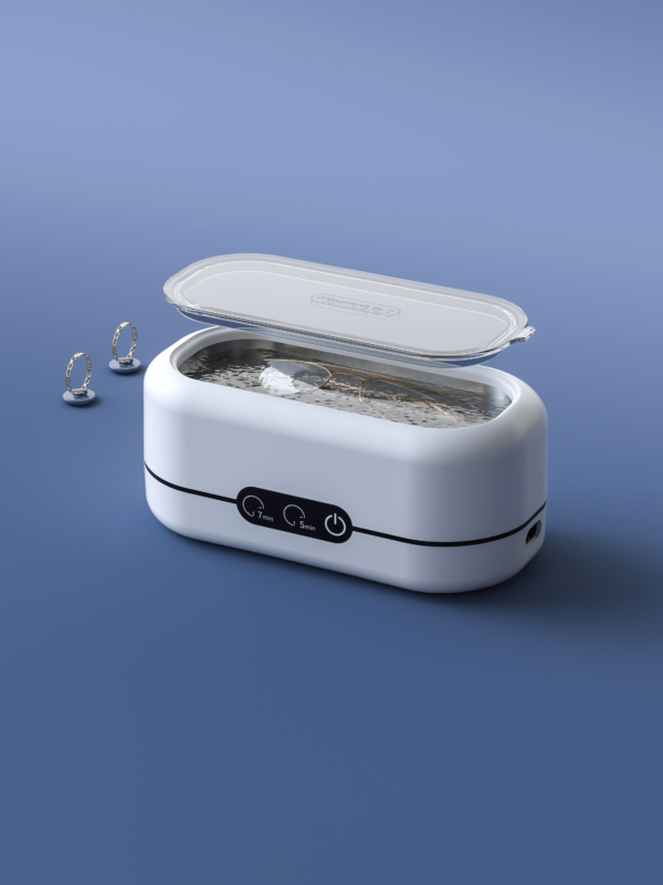 350mL ultrasonic eyeglass cleaner with transparent lid