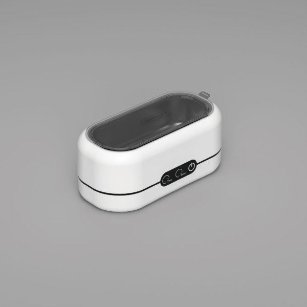 Compact Personal Sonic Cleaner M9B1305 M9B1305 personal ultrasonic cleaner angled view