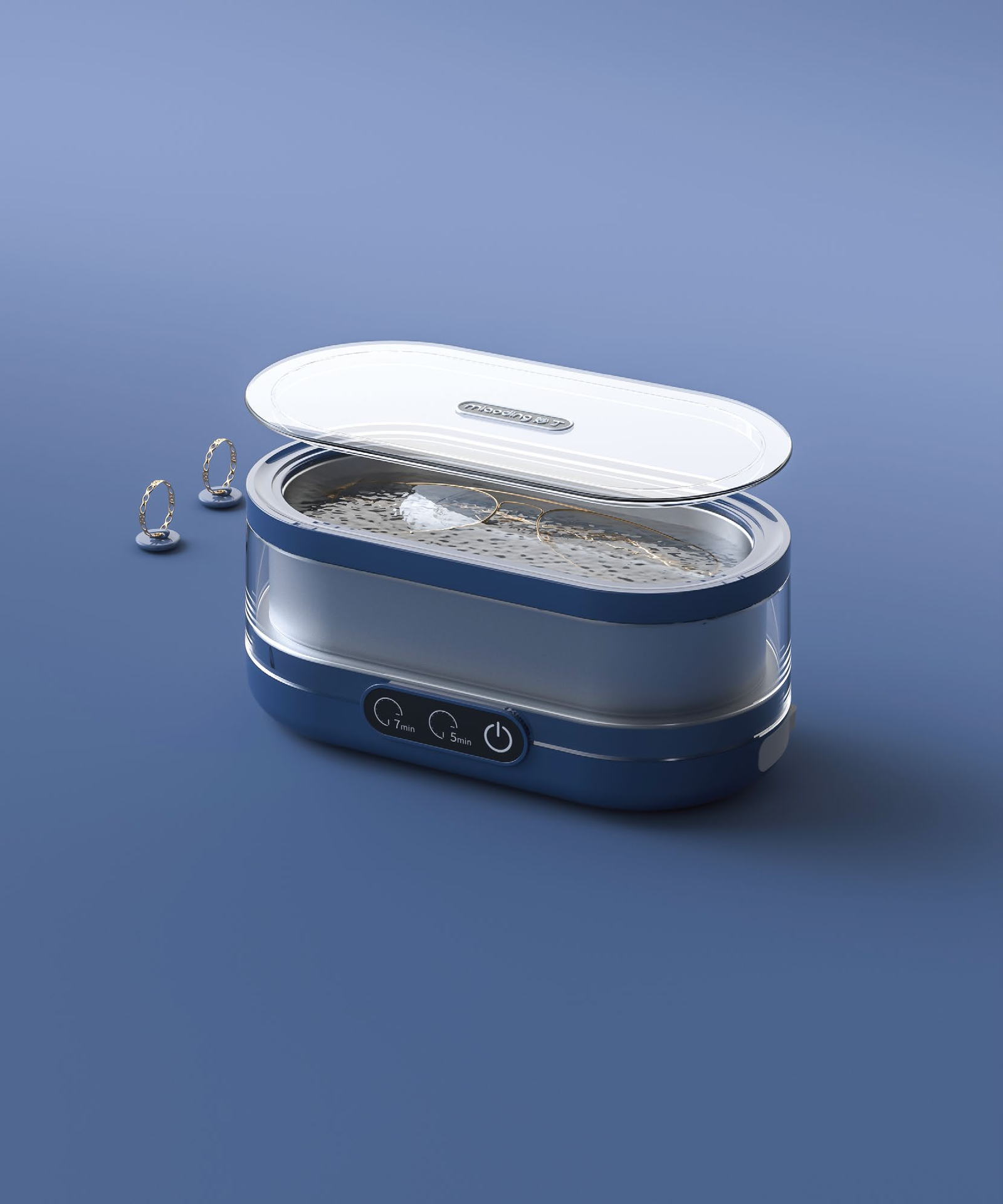 ZX-530 ultrasonic retainer cleaner with UV-C lid and cleaning basket