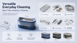 ultrasonic cleaner for phone cases keys coins and watch bands