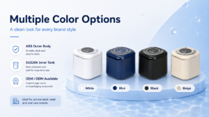 M9D3201 ultrasonic retainer cleaner available in white blue black and beige colors
