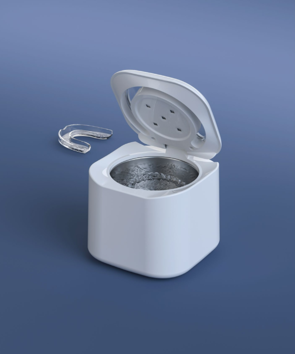 White Ultrasonic Retainer Cleaner M9D3201 white ultrasonic retainer cleaner with stainless steel tank cleaning clear aligner