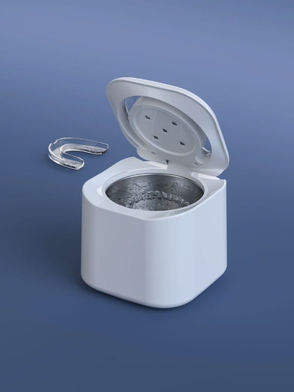 White Ultrasonic Retainer Cleaner M9D3201 white ultrasonic retainer cleaner with stainless steel tank cleaning clear aligner