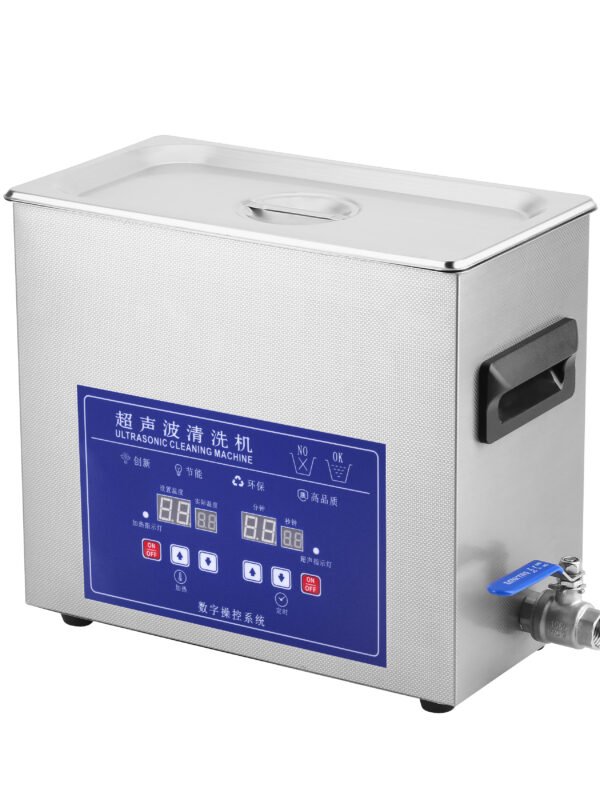 PL-S30 6.2L heated ultrasonic cleaner with digital control panel and drain valve
