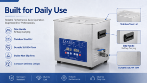 PL-S40 10L heated ultrasonic cleaner with SUS304 tank and side handle