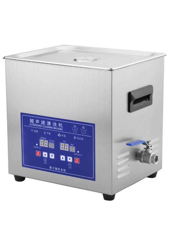 PL-S40 10L 40kHz heated ultrasonic cleaner with digital control and drain valve