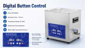 PL-S40 40kHz heated ultrasonic cleaner with digital timer and temperature control