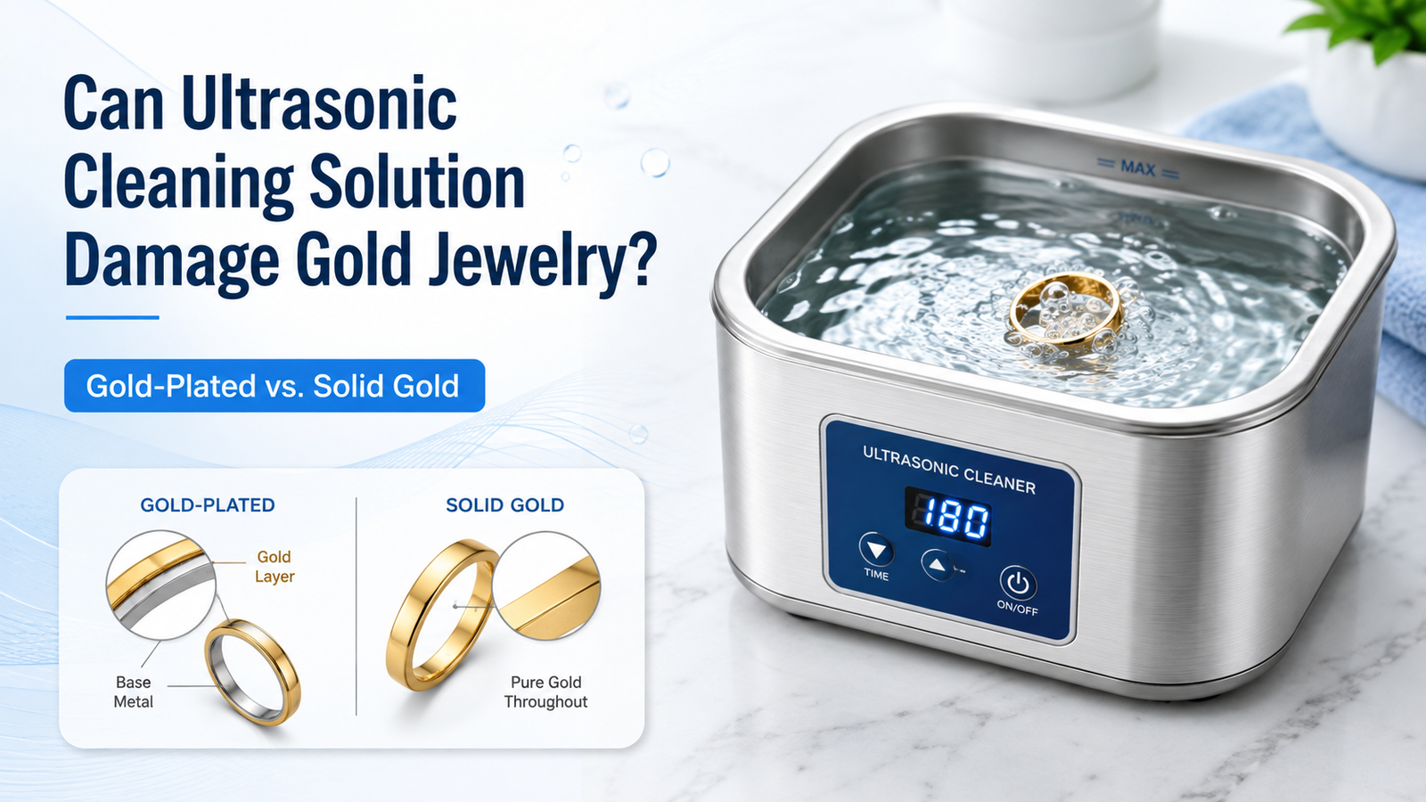 can ultrasonic cleaning solution damage gold jewelry in ultrasonic cleaner