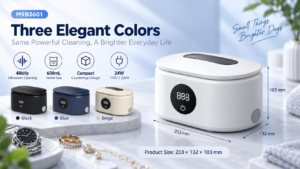 M9B3601 home ultrasonic cleaner in black blue and beige colors
