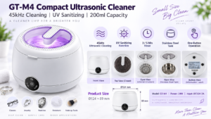 GT-M4 compact UV ultrasonic cleaner 45kHz 200ml