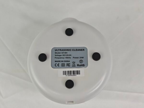 GT-M4 ultrasonic cleaner bottom specification label