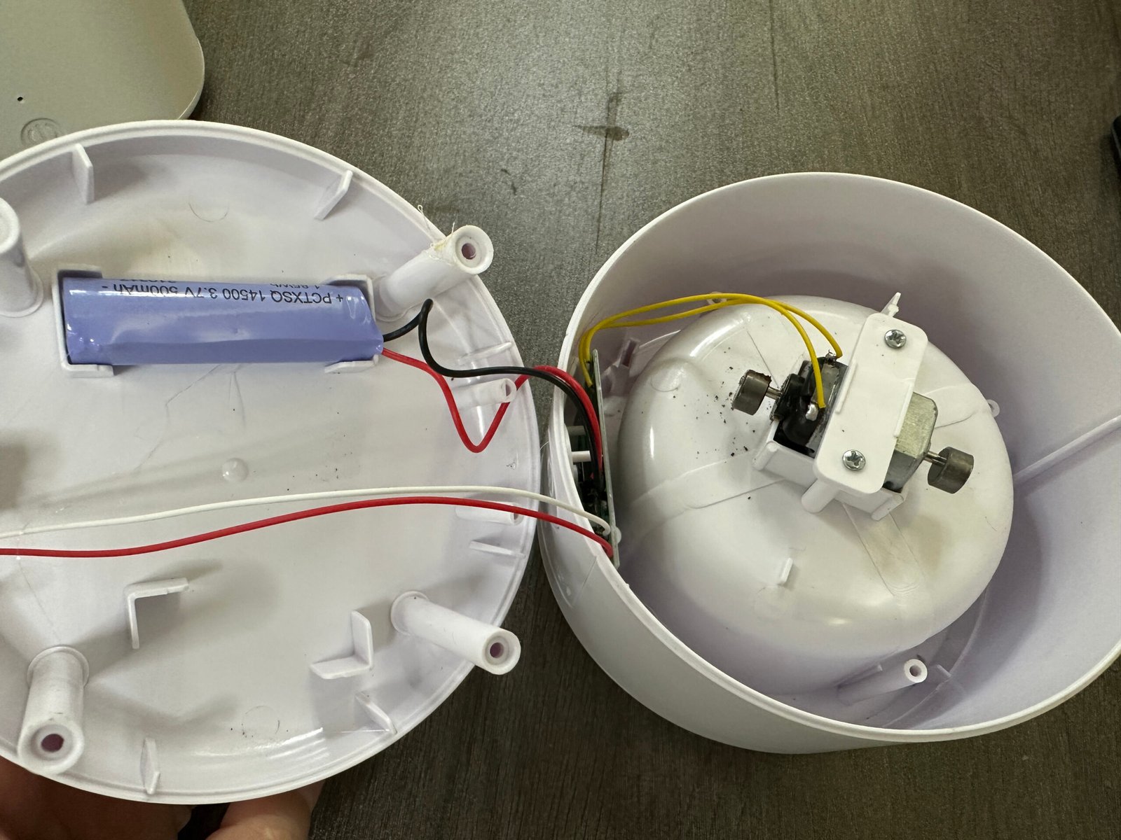 Inside a cheap ultrasonic cleaner with small vibration motor and simple circuit